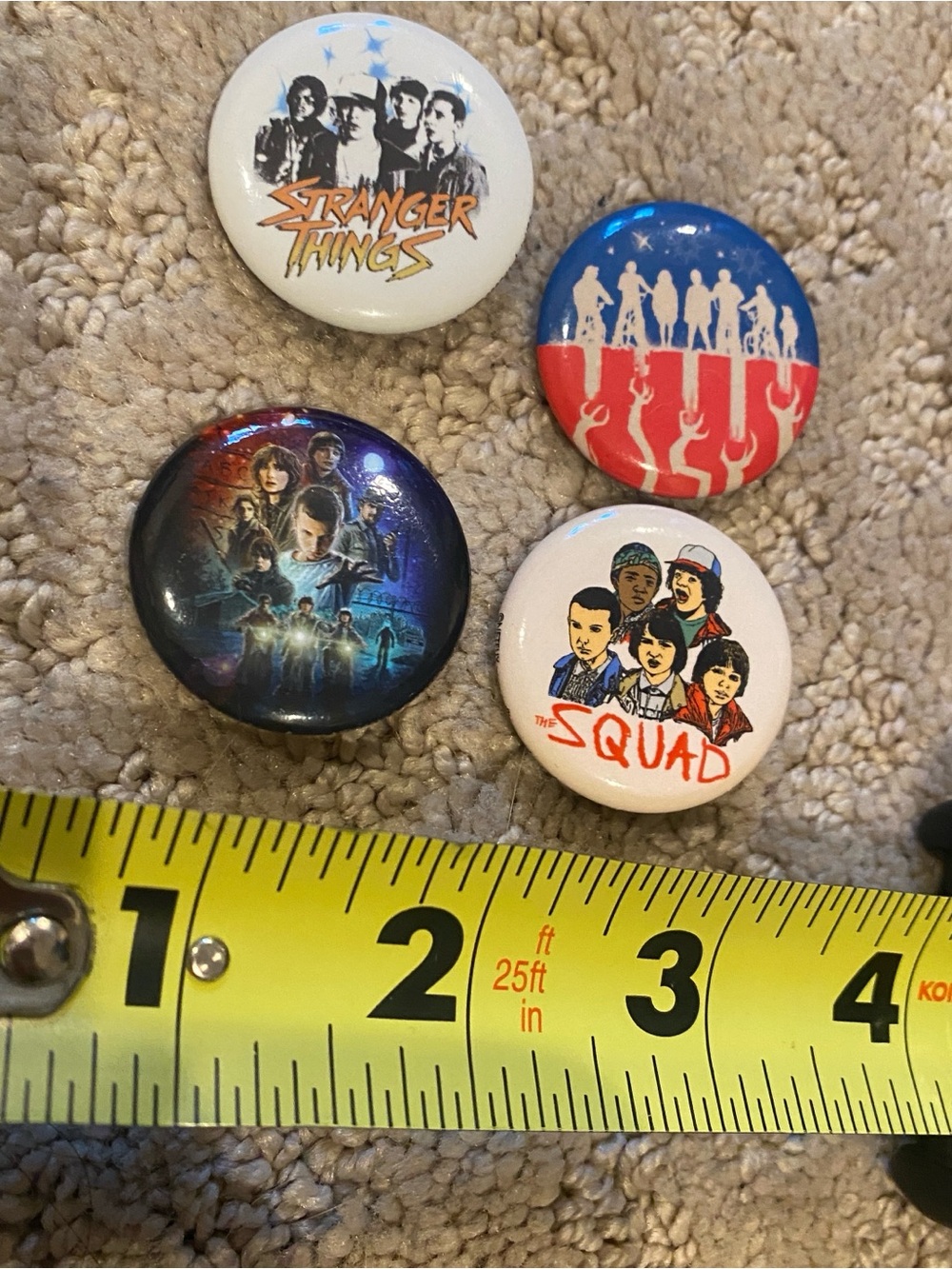 Button Pins, Bundle Stranger Things Set of 4